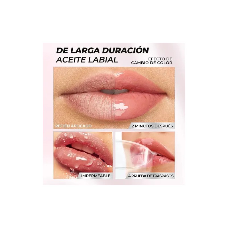 4d Hialurónico Hidratante Acabado Gloss Lip Oil Dreamy Rose