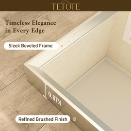 TETOTE Brushed Nickel Bathroom Mirror 20" x 30" Rectangle Beveled Frame Bathroom Vanity Mirror for Over Sink Brushed Nickel, Tempered Glass, Stronger Frame, Modern Farmhouse Bedroom, Entryway
