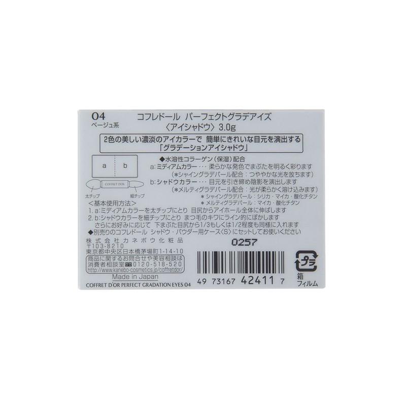 Coffret doll eye shadow Perfect Glade Eyes 04 beige