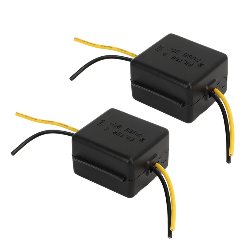 2Pcs Car Power Filter 12V Interference Proof Noises Reduction Reliable
