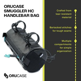 ORUCASE Smuggler HC Bike Handlebar Bag - Waterproof Bike Bags for Bicycles - Insulated Storage Bicycle Bag - Tough Front Bike Pouch - 1.6 L - Glaucous