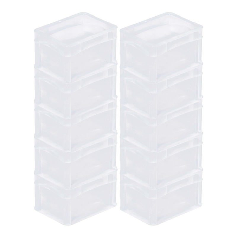PROREGAL SuperSparSet 10 x Transparent Euro Containers BasicLine with Closed