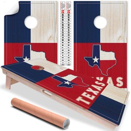 Cornhole Board Wraps and Decals for Boards Set of 2 Skins Professional Vinyl Covers Sticker - Texas State Football Tailgaiting Cornhole Wraps Stickers Cornhole Skins Cornhole Wraps for Boards