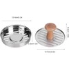 Fdit - Juego de 2 moldes antiadherentes para hamburguesas de