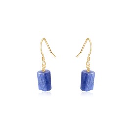 Kyanite Raw Nugget Earrings in 14k Gold Fill