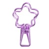 100pcs Binder Clips Cute Flower Shape Metal Hollowed Long Tail
