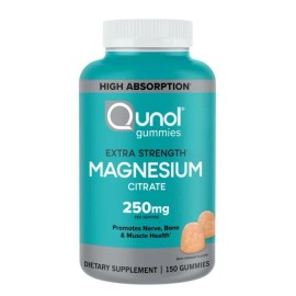 Qunol Magnesium Citrate Extra Strength 250 mg, 150 Gummies Pack Of 2