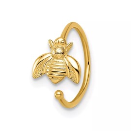 Unbranded 6.42mm 14K Yellow Gold 18 Gauge Bumble Bee Nose Ring / Earrings Cuff