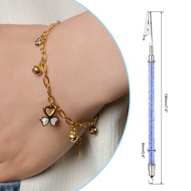 PATIKIL Bracelet Helper Tool, Bracelet Helper to Put on Yourself Jewelry Helper Fastening and Hooking Equipment for Necklace Watch, Blue