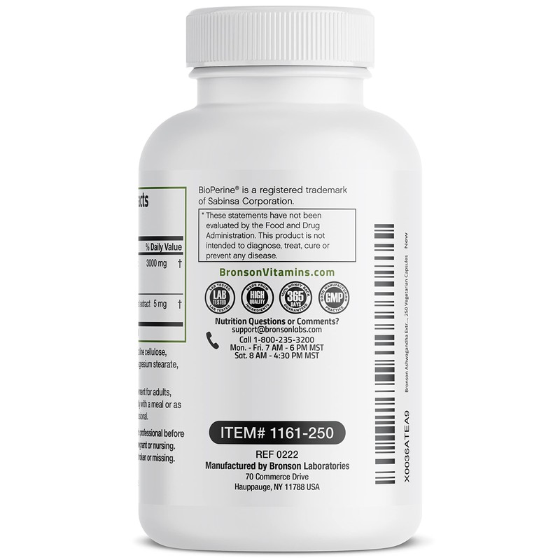 Bronson Ashwagandha Extra Strength 3000 mg Stress & Mood Support