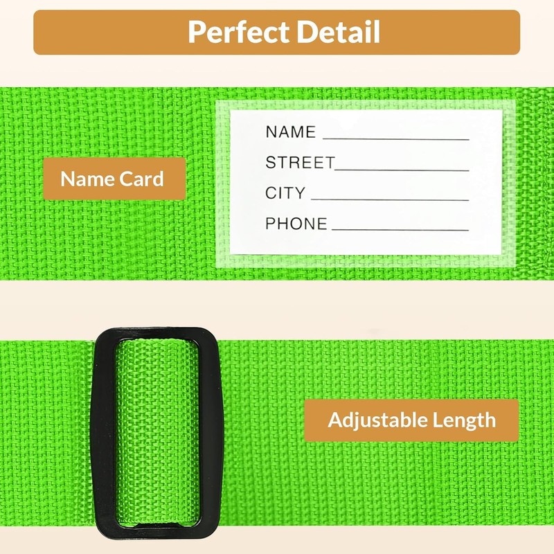 4 Pack Luggage Straps, 2M Adjustable Belts Keep Suitcase Secure
