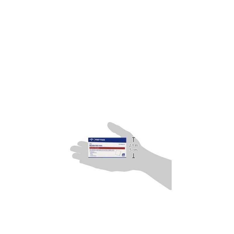 Medline Almohadillas de alcohol isopropílico, estériles, medianas, caja de 200