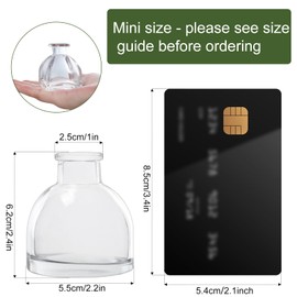 Loccmat Mini Glass Bud Vases Set of 5,Small Vases for Centerpiece,Small Vase for Flowers,Mini Glass Flower Vase for Wedding, Party, Table Home Decor