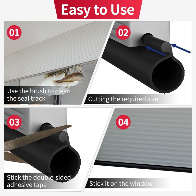 20FT 0.18" P-Bulb EPDM Rubber Garage Door Bottom Seal –