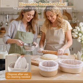 100PCS Disposable Proofing Basket Liner for Sourdough, BPA-Free, Food Grade