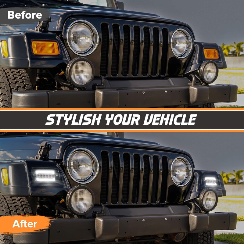 Aexploer Front Turn Signal Corner Marker Lights Compatible with Wrangler