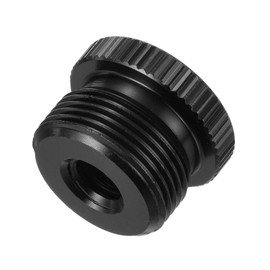 sourcing map Mic Stand Adapter Female 1/4 In to 5/8 In Male Aluminum Alloy Mic Screw Adapter for Microphone Tripod Stand Black 1 Pcs