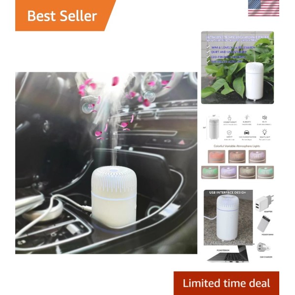 Portable USB-C Essential Oil Aromatherapy Diffuser - Mini 100ml Car
