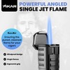 XIKAR Tactical Single-Jet Lighter, Gunmetal and Black - Powerful Flame,