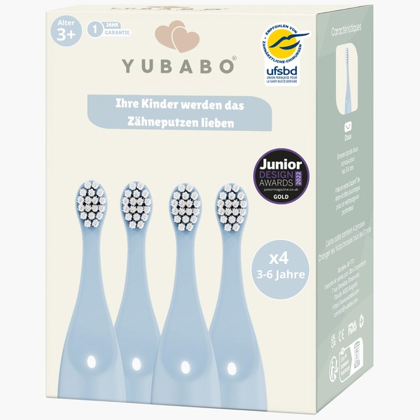 Yubabo Stück Aufsteckbürsten, Kopf für elektrische Zahnbürste für YubaBrush, 4er-Pack