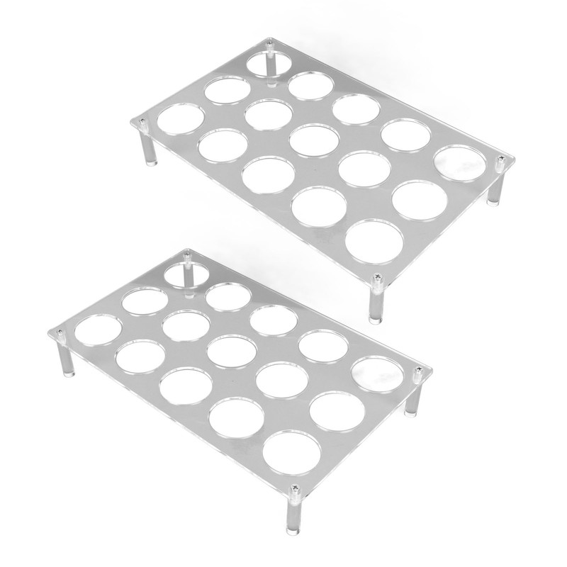 2 Set 15 Slots Flat Countertop Coffee Pod Holder Flat