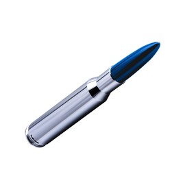 VMS Racing 50 Cal Caliber CHROME BLUE TIP BULLET ANTENNA in Heavy Gauge CNC Machined Billet Aluminum Short Compatible with Jeep Wrangler JK Sahara Sport Rubicon Unlimited 07-19 2007-2019