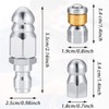 WANGCL 3 Pieces Sewer Nozzle Rotating Button Nose Sewer Jetting
