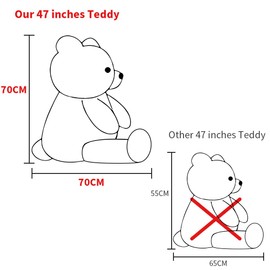 MaoGoLan Giant Big Anniversary Teddy Bear 47 inch Huge Oversized Stuffed Naimal 4 Feet Gift for Girls Girlfriend Boys Wife