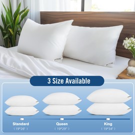 Luxury Hotel Pillows for Sleeping 4 Pack,Bed Pillows Queen Size Set of 4,Down Alternative Filling,Pillows for Back,Stomach and Side Sleepers