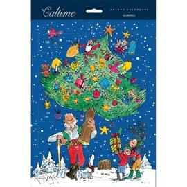 Traditional Advent Calendar Quentin Blake Bespoke - 325mm x 245mm - 24 Doors