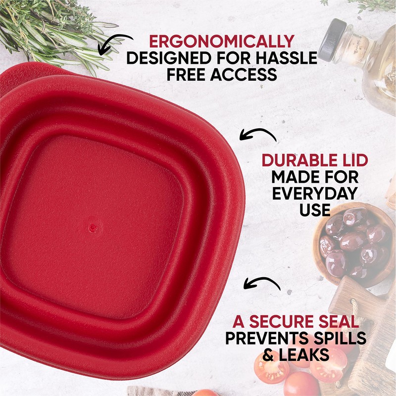 Replacement Lids for Rubbermaid Food Storage Containers - Fits 1/2-Cup