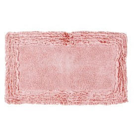 Better Trends Shaggy Border Collection is Ultra Soft, Plush and Absorbent Tufted Bath Mat Rug 100% Cotton in Vibrant Colors, 24" x 40" Rectangle, Pink