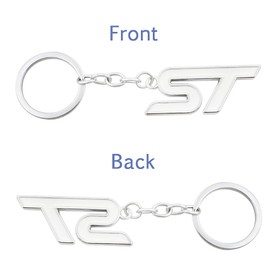 CARRUN ST Emblem Key Chain 3D Metal Key Fob Ring for Focus Focus 2 Focus 3 Auto F-150 Sport Decoration accessories (White)