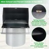 10 Inch Hooded Wall Vent with Screen and Damper,Outdoor Wall