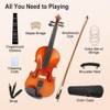 Vetimobato Violin 3/4 Full Size Set, Fiddle Solid Wood for