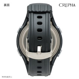 Clefer TE-D254-BK Digital Men's Wristwatch, Radio Wave, Urethane Strap, Black, Black