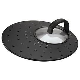 Fox Valley Traders Universal Lid, Made of 100% Durable Iron, Plastic Handle – Measures 12” Diameter, by Home Marketplace