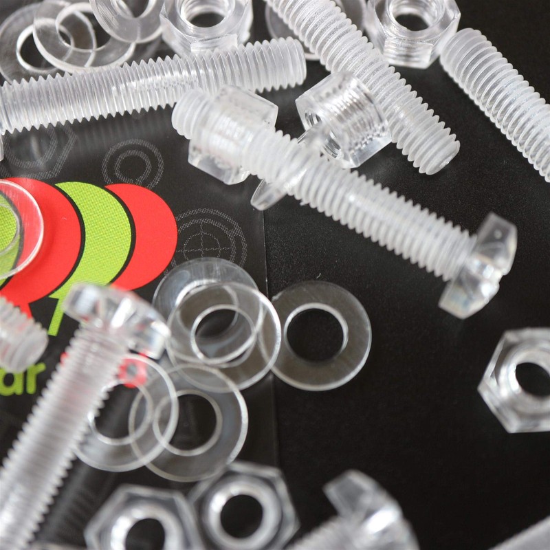 Pack of 60 Transparent Clear Plastic Acrylic M5 x 30mm