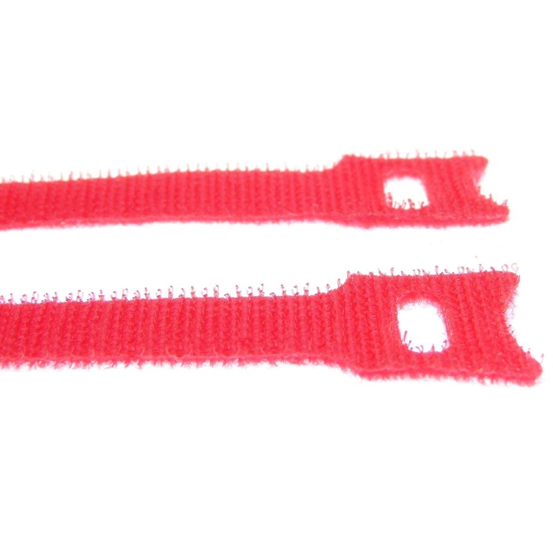 500 x Velcro Cable Ties 200 x 25 mm Red
