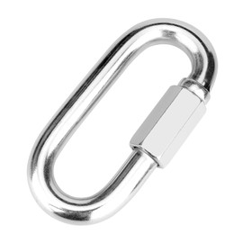 Vmuter 4.16" 316 Heavy Duty Stainless Steel Screw Chain Quick Links, Carabiner, 2500 LBS Capacity, Large Opening Chain Connector for Big Chain Connecting, Hammock Hanging, Hiking, Camping,1 Pc