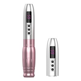 LOLA AIR Pro Battery Permanent Makeup Adjustable Stroke Pen Machine Portable Tattoo Machine Pen 2 Battery Pink