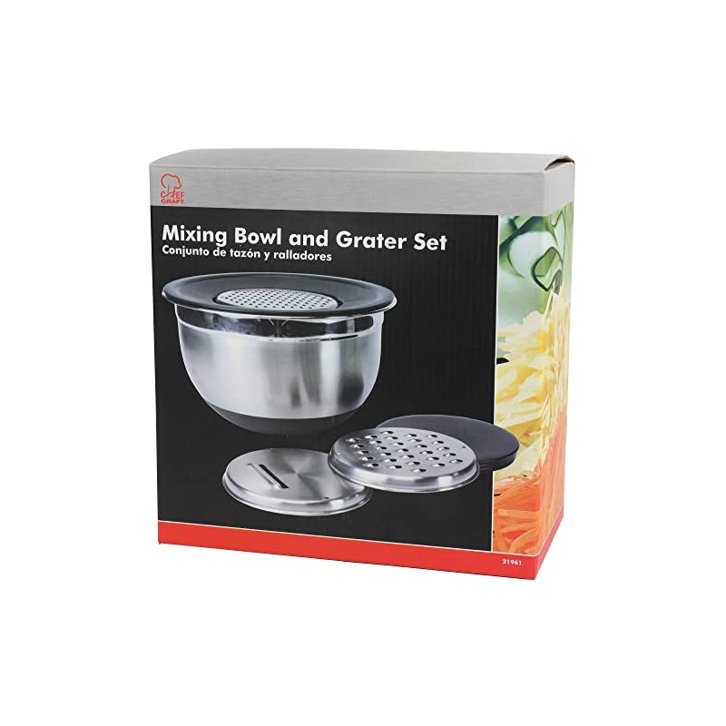 Chef Craft Mixing Bowl and Grater Set