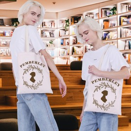 AKTAP Jane Austen Gifts Jane Austen Book Lover Tote Bag Ideal Literary Gifts for Readers Book Nerds Reusable Shoulder Bag (Jane Tote)