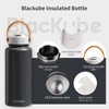 Blackube Edelstahl Trinkflasche mit Strohhalm-trinkflasche 1l-Thermosflasche Thermoskanne - BPA-Frei, Auslaufsicher,