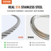 VEVOR 1/8 Stainless Steel Cable, 1000 FT 316 Cable Railing