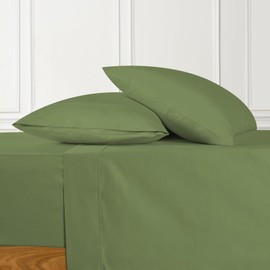 URBANHUT 700 Thread Count Egyptian Cotton California King Sheets, 4Pc Sheet Set Soft Luxury Bed Sheets for Cal King Size Bed, Sateen Weave Hotel Sheets, 16'' Elasticized Deep Pocket - Sage