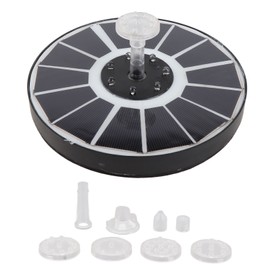 Solar Fountain Light with 8 Nozzles 3.5W 900mAh Colorful Powerful Solar Bird Bath Fountains for Bird Bath Garden TransparentNozzle