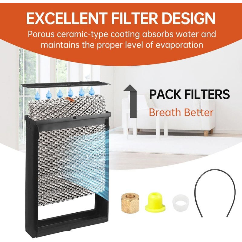 X2661 Humidifier Filter Kit Compatible with HCWB3-17 HCWB3-17A HCWP3-18 HCWP3-18A