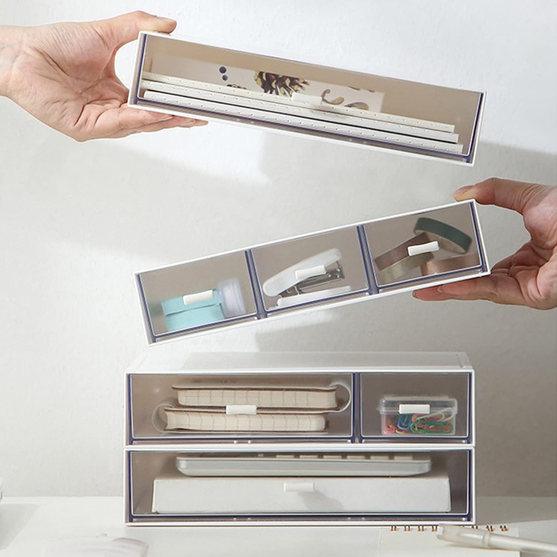 Desktop Organizer-Stackable Organizer Drawers, Desk Storage Perfect For Collection Small