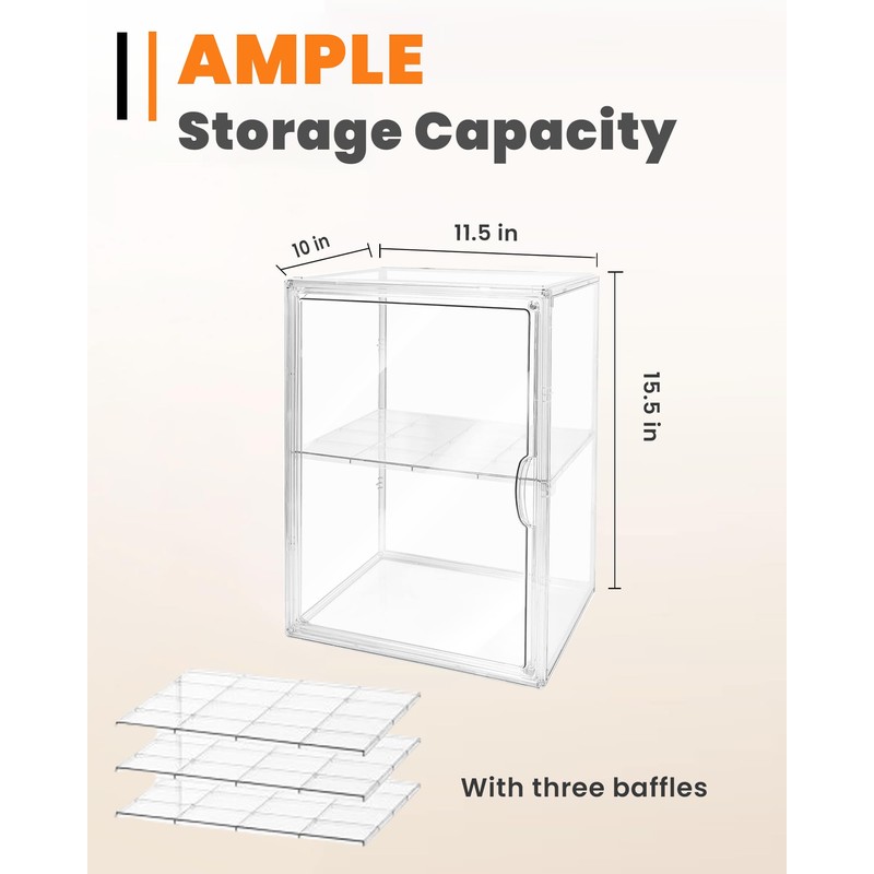 Bread Box,Large Bread Box for Kitchen Countertop - 4 Layers